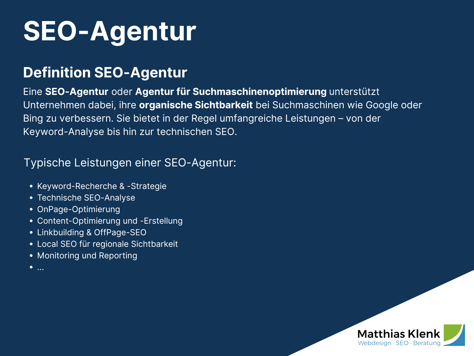 agentur seo optimierung